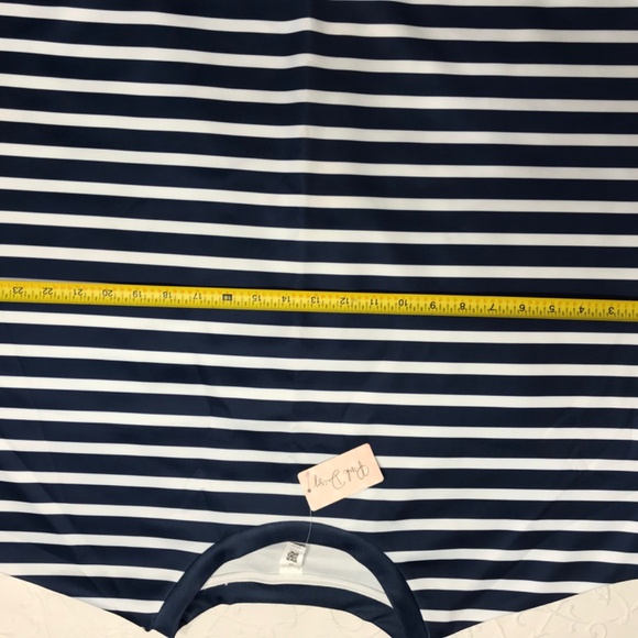 Pink Daisy Plus Size, NWT,  Long Sleeve White & Navy Stripped Shirt - Picture 7 of 8